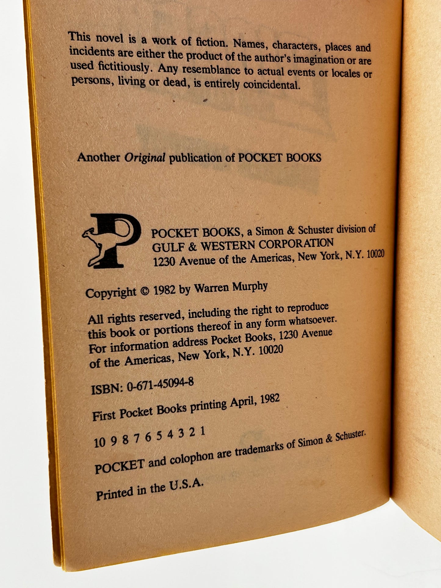 Digger: Dead Letter #3 POCKET Paperback Warren Murphy SF11
