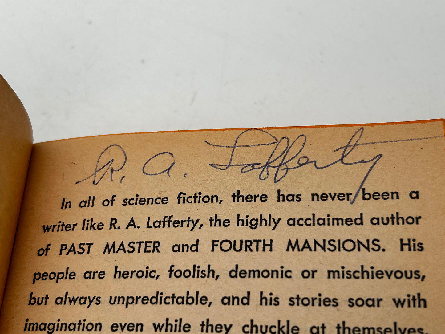 Nine Hundred Grandmothers ACE Paperback SIGNED by R.A. Lafferty SF11