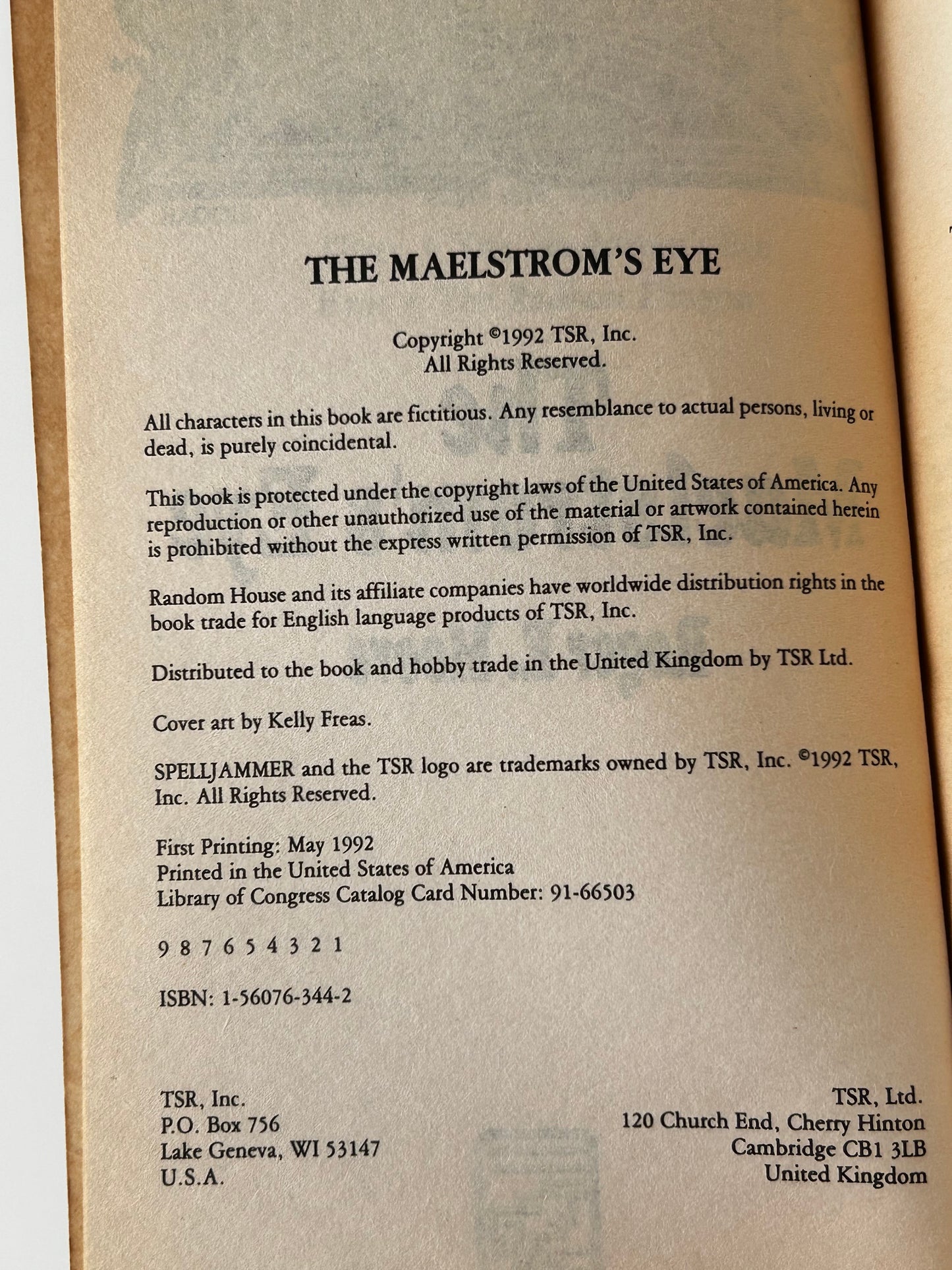 Spelljammer #3: The Maelstrom's Eye TSR Paperback Roger E. Moore SF11