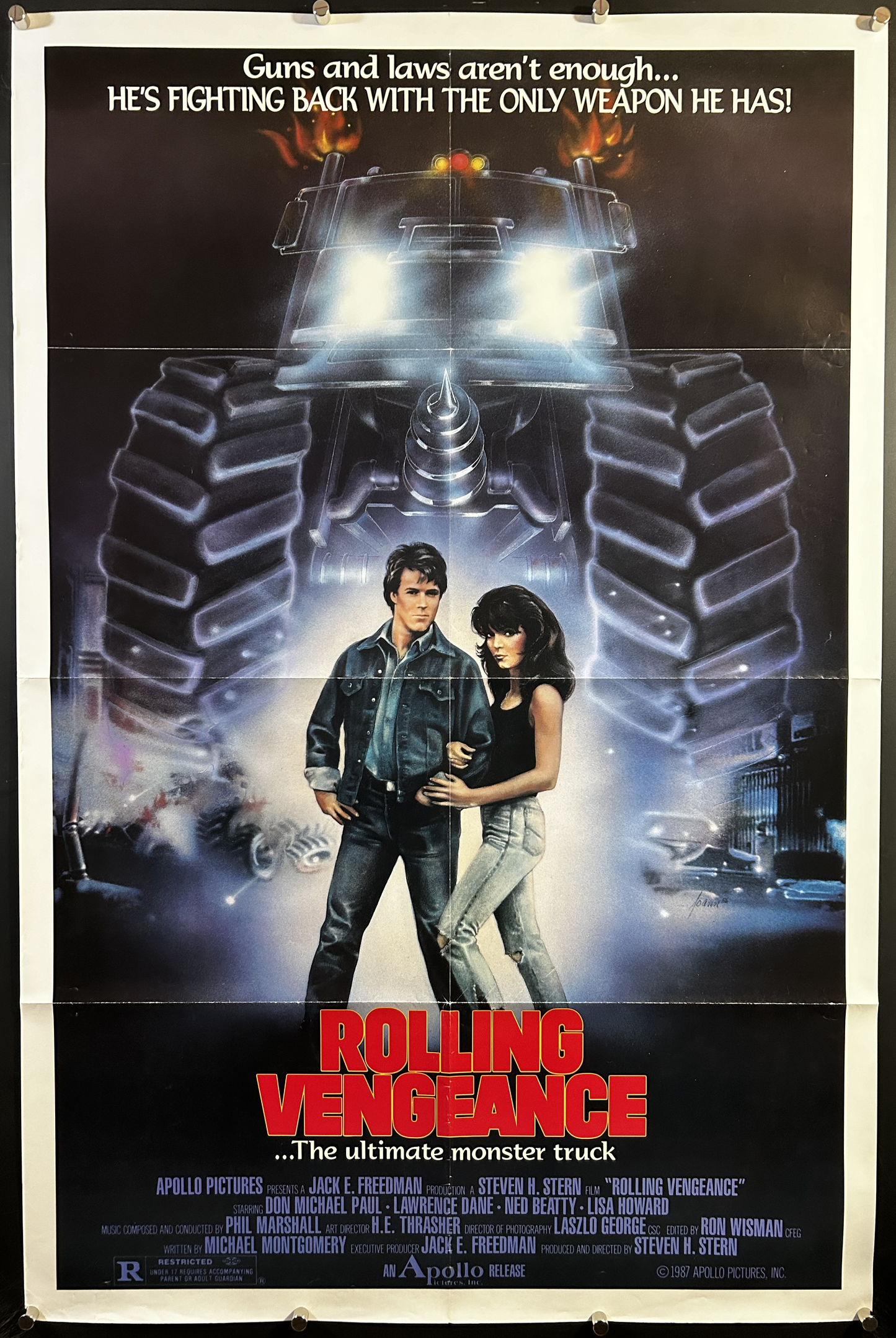 Rolling Vengeance Original One Sheet Poster 1987
