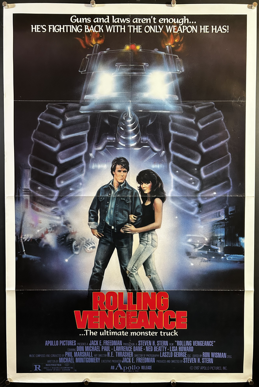 Rolling Vengeance Original One Sheet Poster 1987