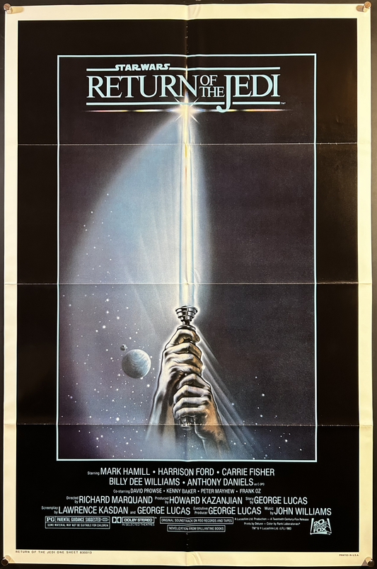 Return Of The Jedi Original One Sheet Poster 1983