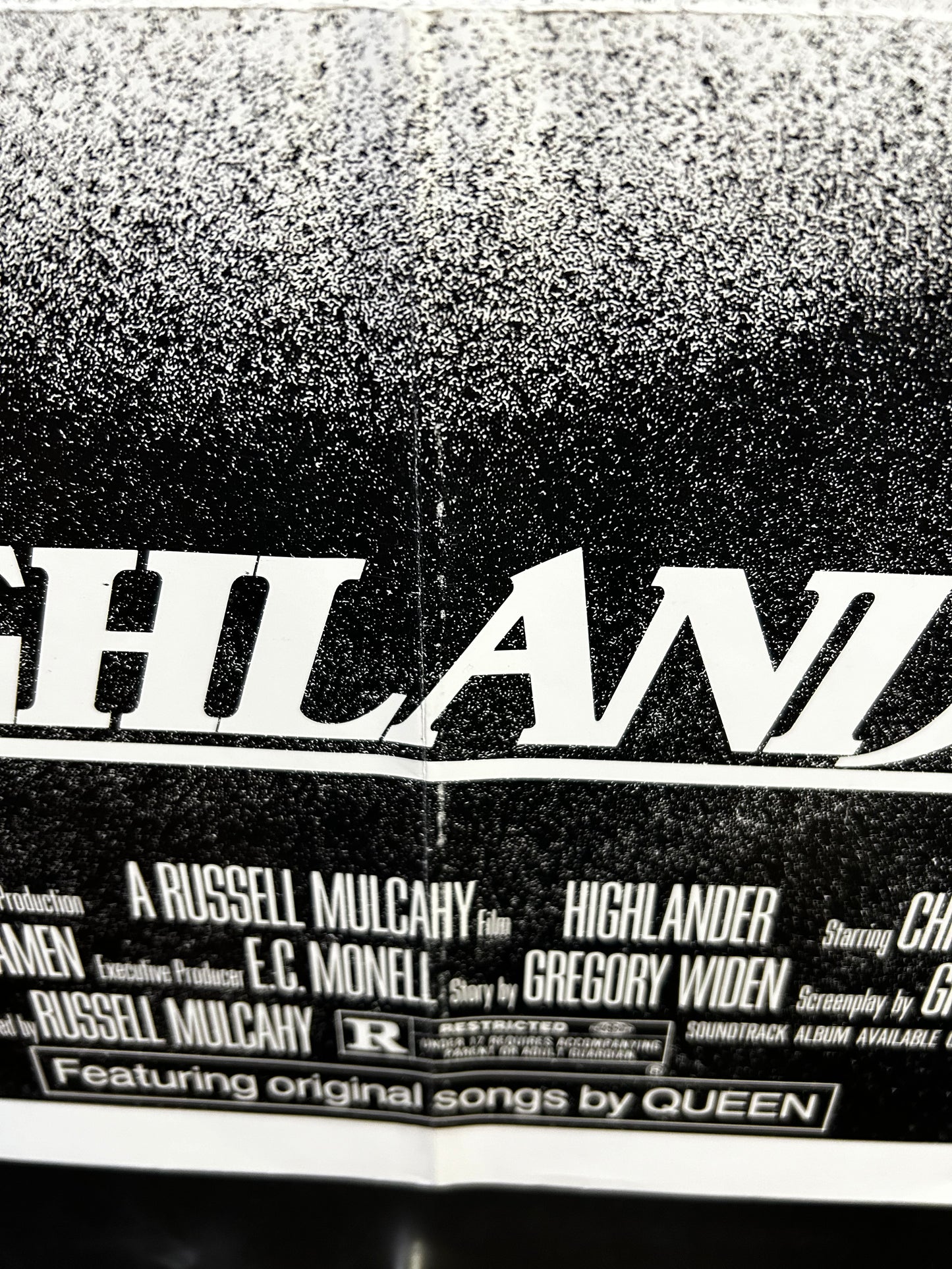 Highlander Original One Sheet Poster 1986