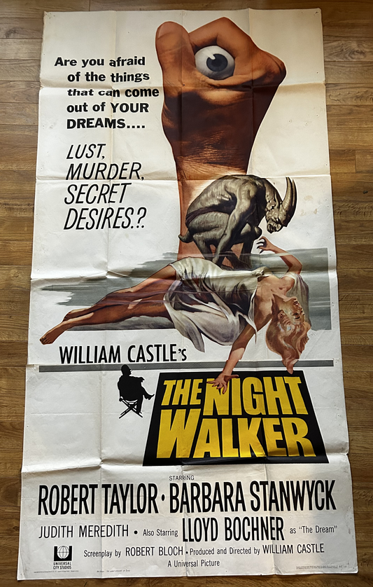 Night Walker Original Three Sheet Poster 1965 William Castle!