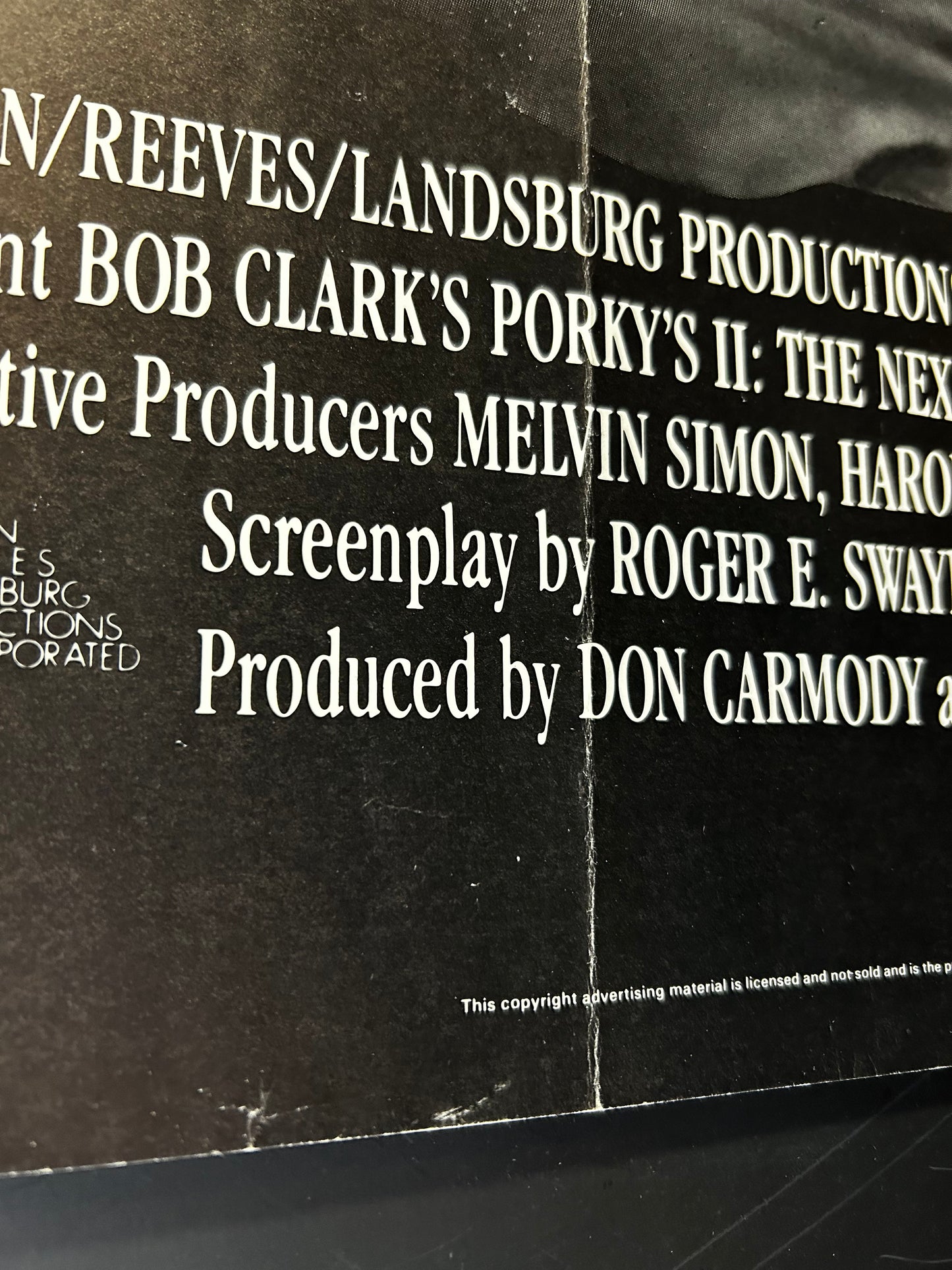 Porky's/Porky's 2 Original UK Quad Double-Bill Poster 1984