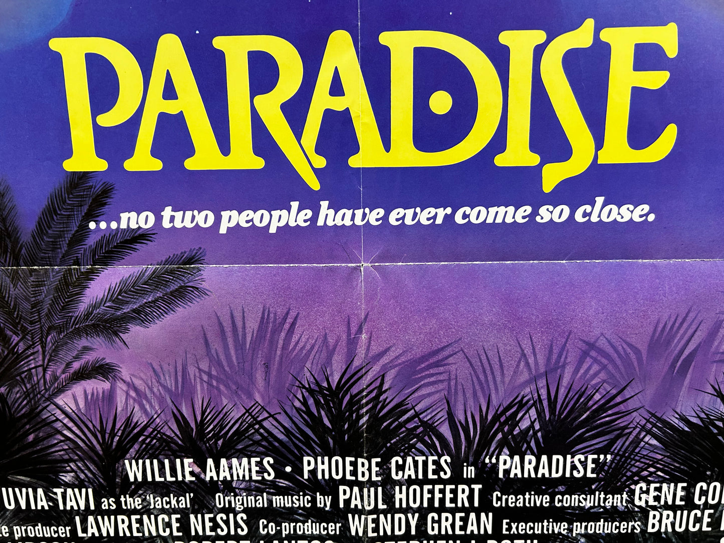 Paradise Original One Sheet Poster 1982