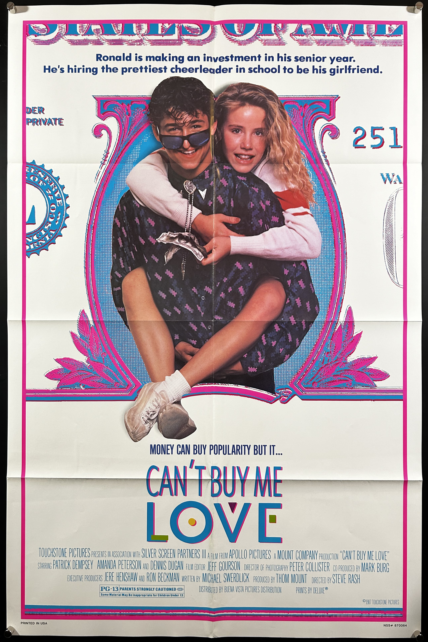 Can't Buy Me Love Original One Sheet Poster 1987