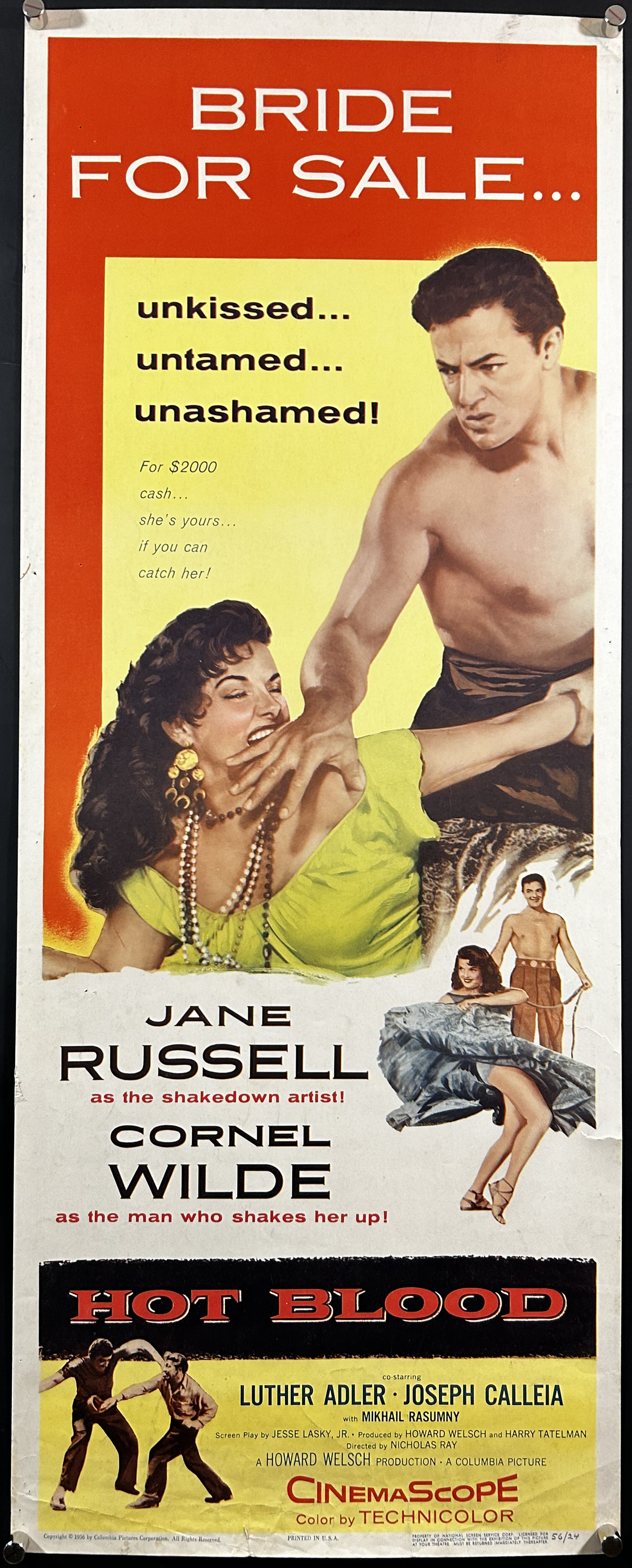 Hot Blood Original Insert Poster 1956
