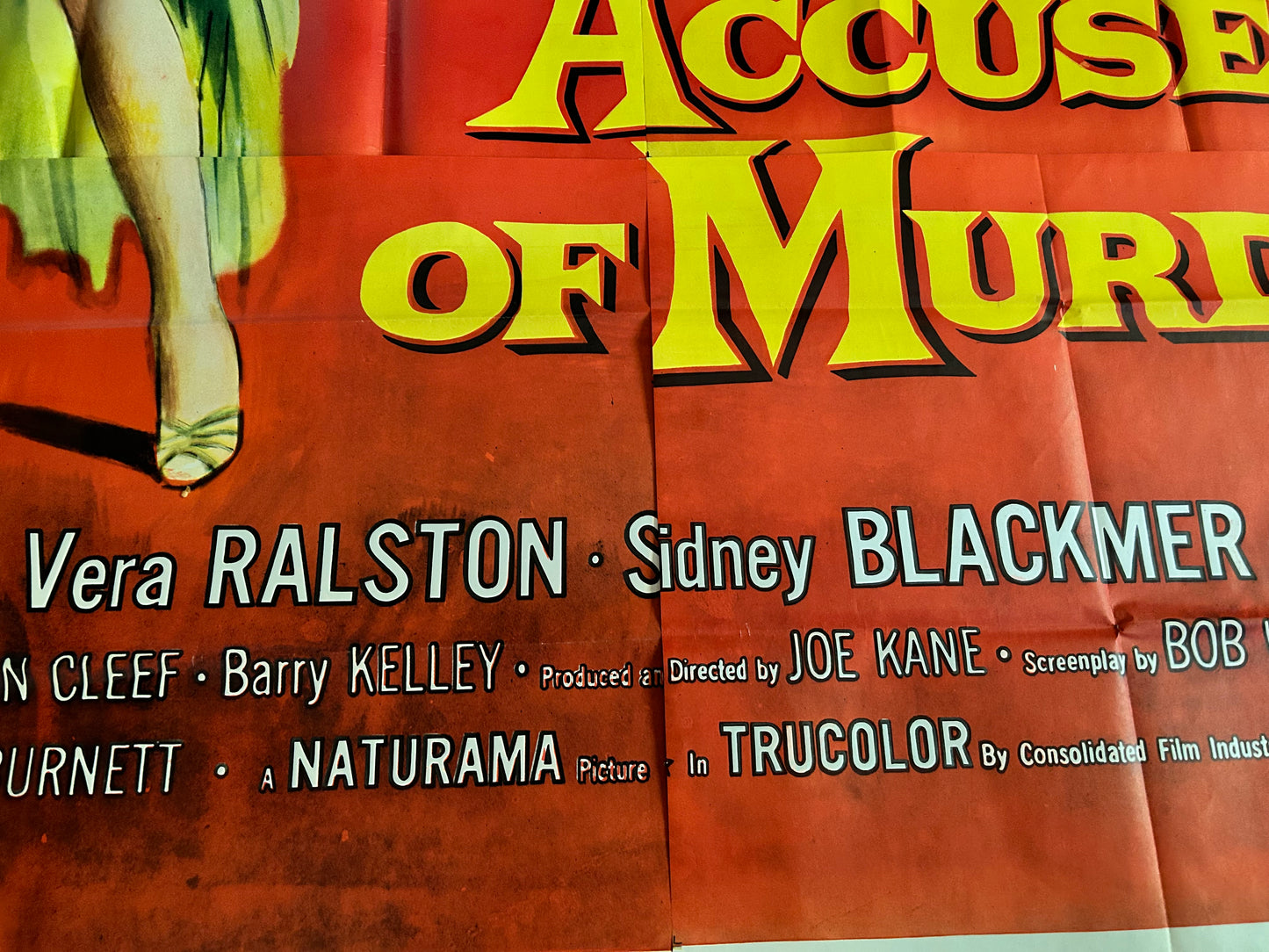 Accused Of Murder Original 6-Sheet Poster 1957