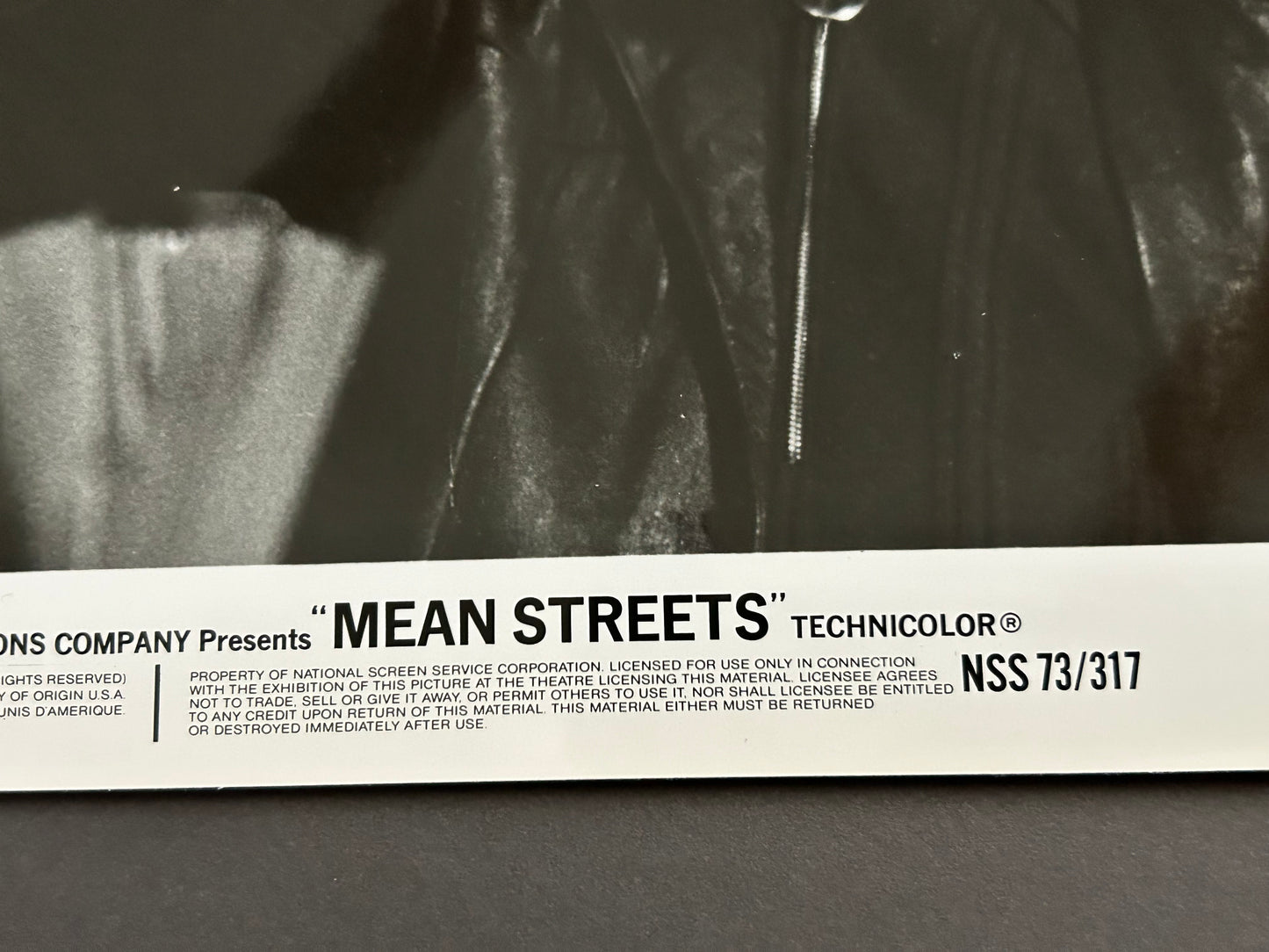 Mean Streets 8x10 B+W Still 1973