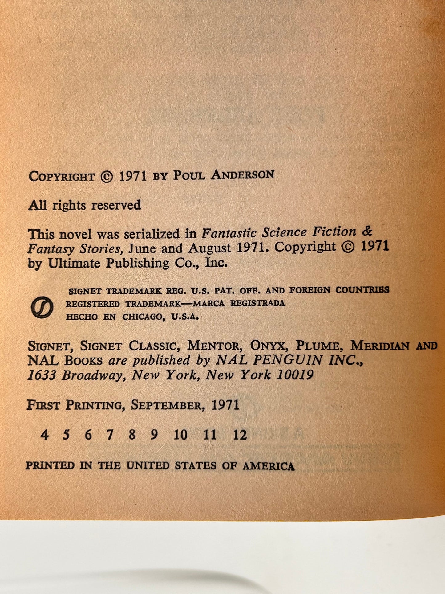 Byworlder SIGNET Paperback Poul Anderson SF04