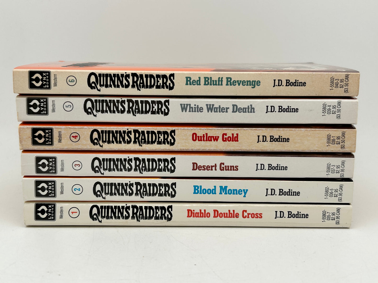 Quinn's Raiders Lot of 6 LYNX Paperbacks J.D. Bodine ACW1