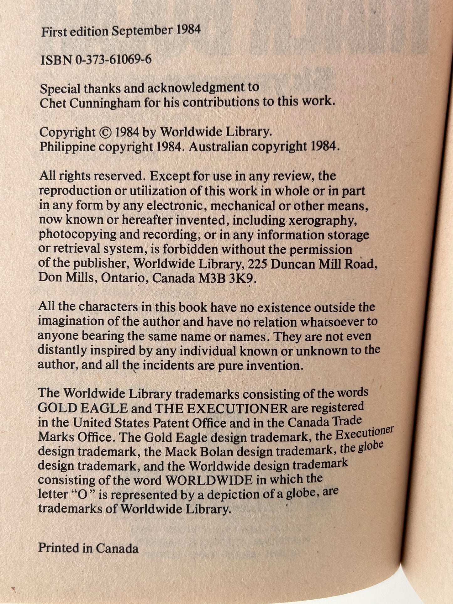 Mack Bolan Executioner #69 Skysweeper GOLD EAGLE Paperback Don Pendelton ACW1