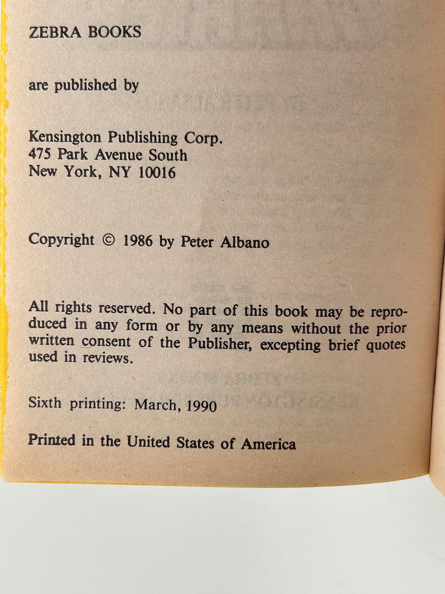 Second Voyage Of The Seventh Carrier ZEBRA Paperback Peter Albano ACW1