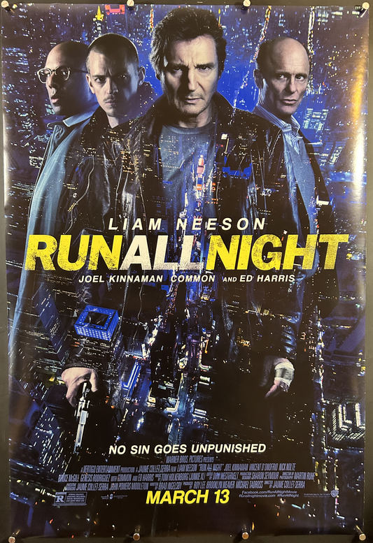 Run All Night Original One Sheet Poster 2015