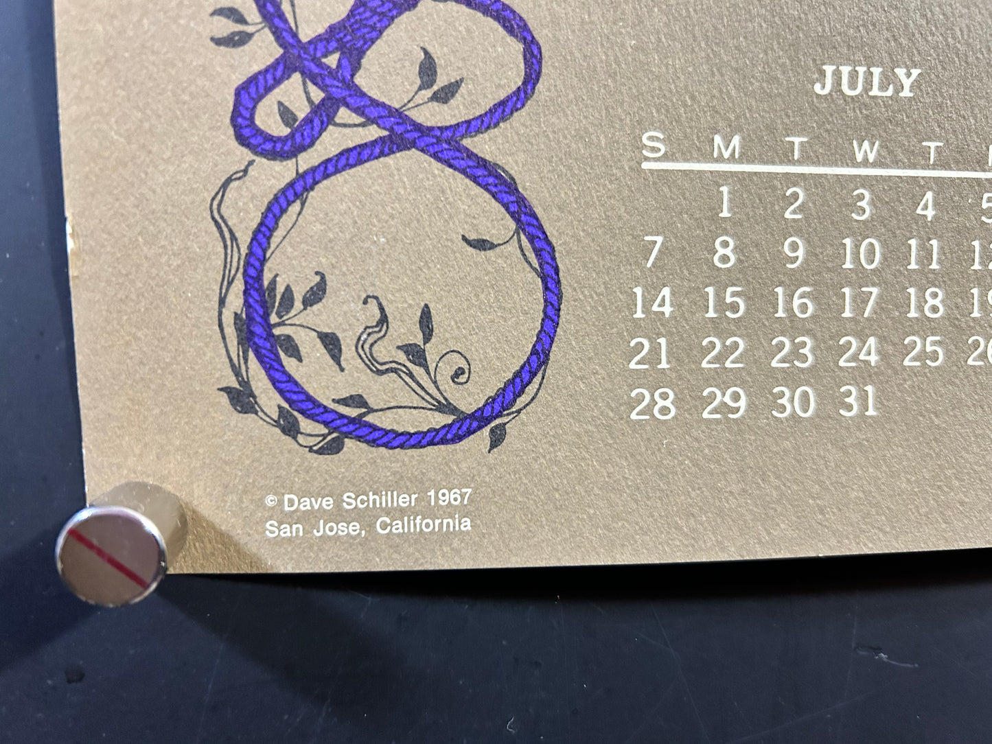 David Schiller Original 1968 Calendar Art Print Sparta Graphics