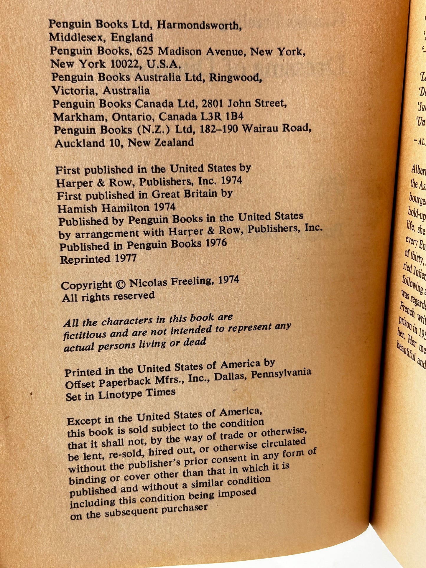 Dressing Of Diamond PENGUIN Paperback Nicolas Freeling HS4