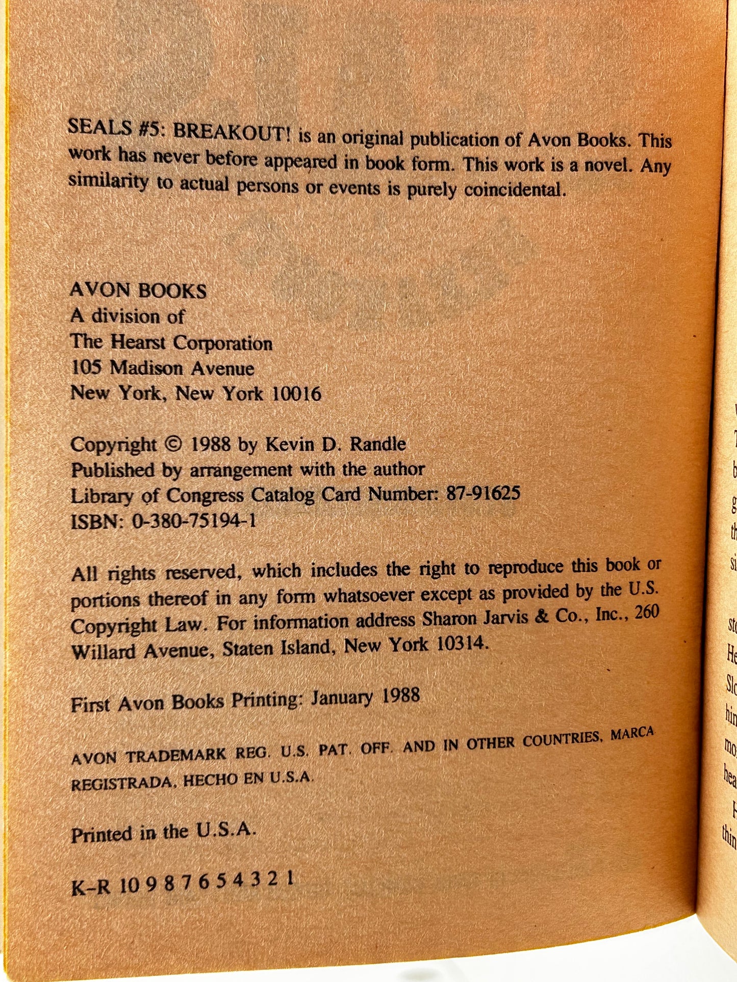 Seals #5 Breakout! AVON Paperback Steve Mackenzie HS4