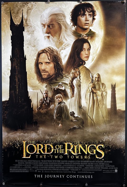 Lord Of The Rings The Two Towers Original Advance One Sheet Poster 2002