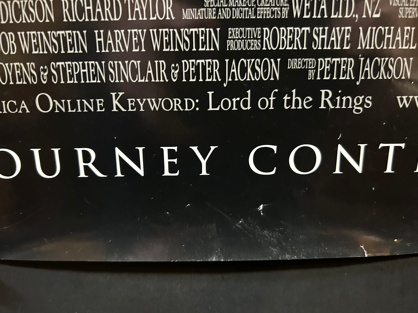 Lord Of The Rings The Two Towers Original Advance One Sheet Poster 2002