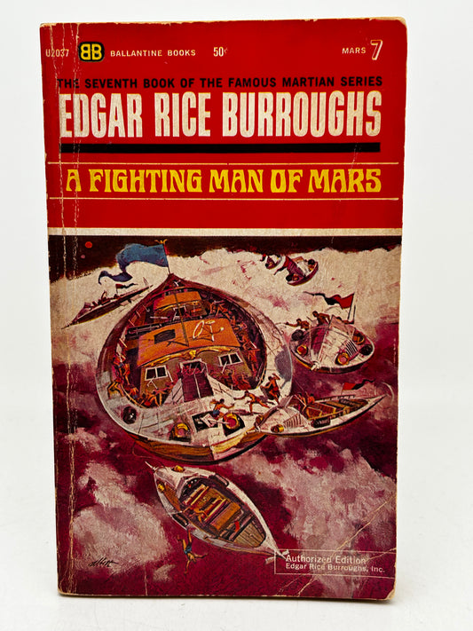 A Fighting Man Of Mars #7 BALLANTINE Paperback Edgar Rice Burroughs SF06