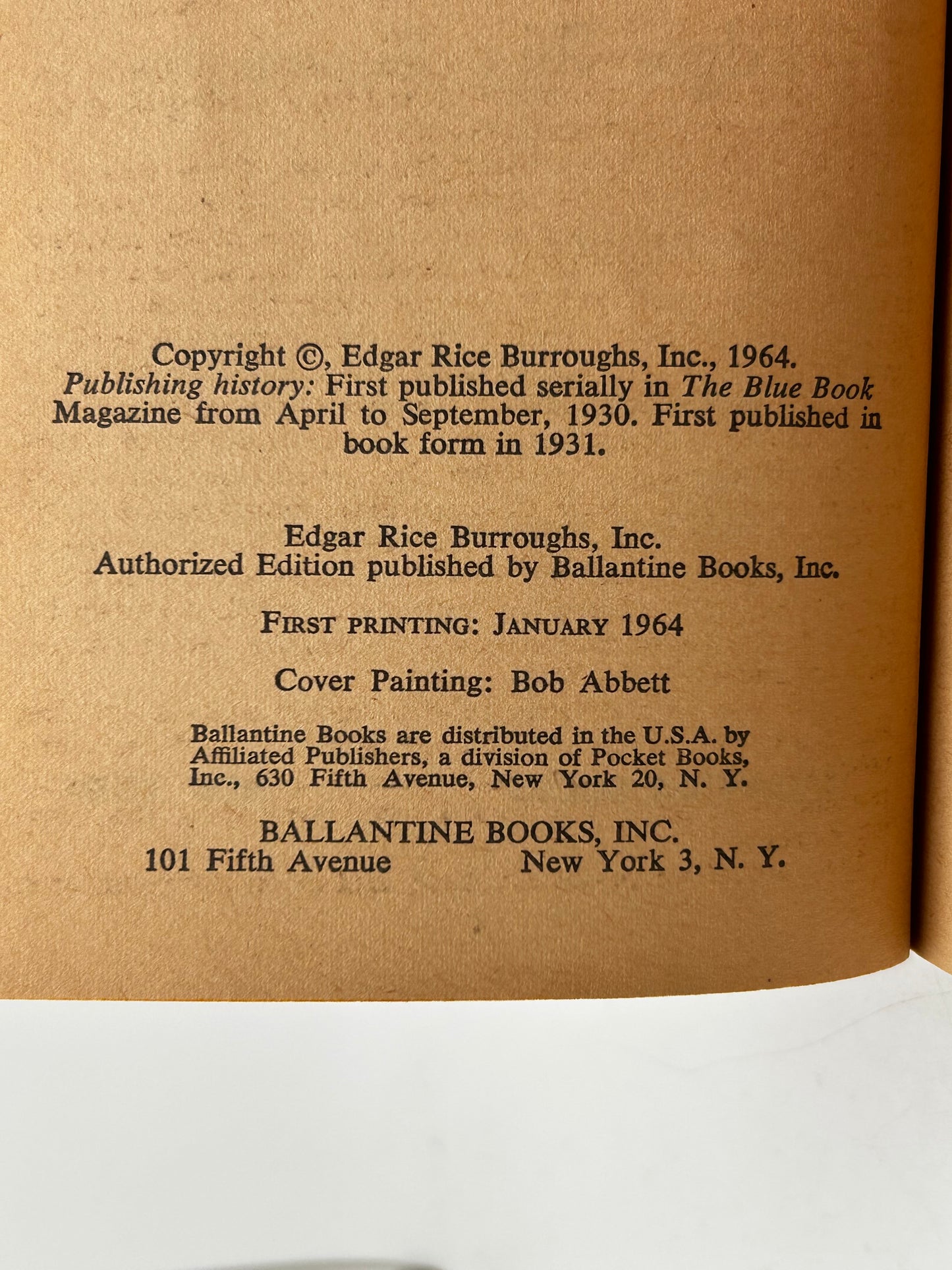 A Fighting Man Of Mars #7 BALLANTINE Paperback Edgar Rice Burroughs SF06