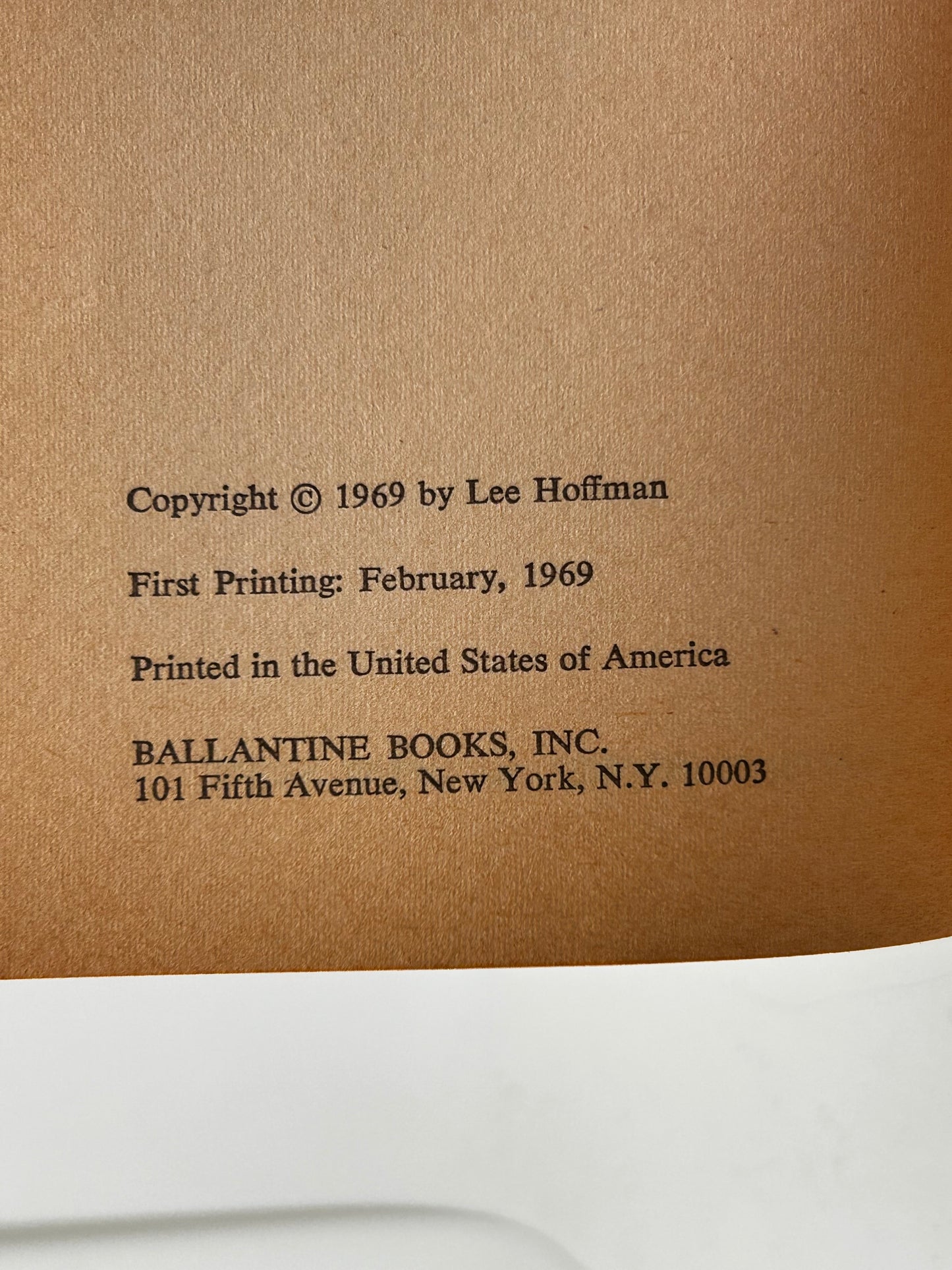 Caves Of Karst BALLANTINE Paperback Lee Hoffman SF06