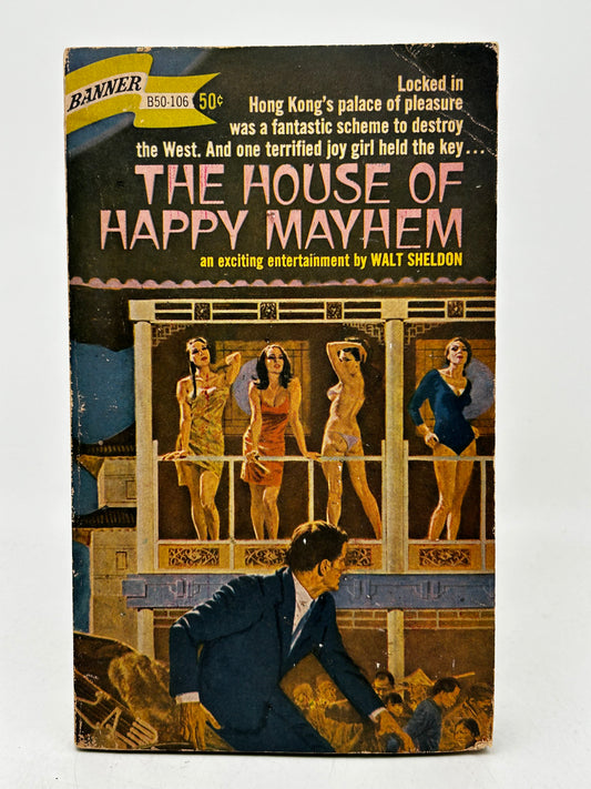 House Of Happy Mayhem BANNER Paperback Walt Sheldon SF06