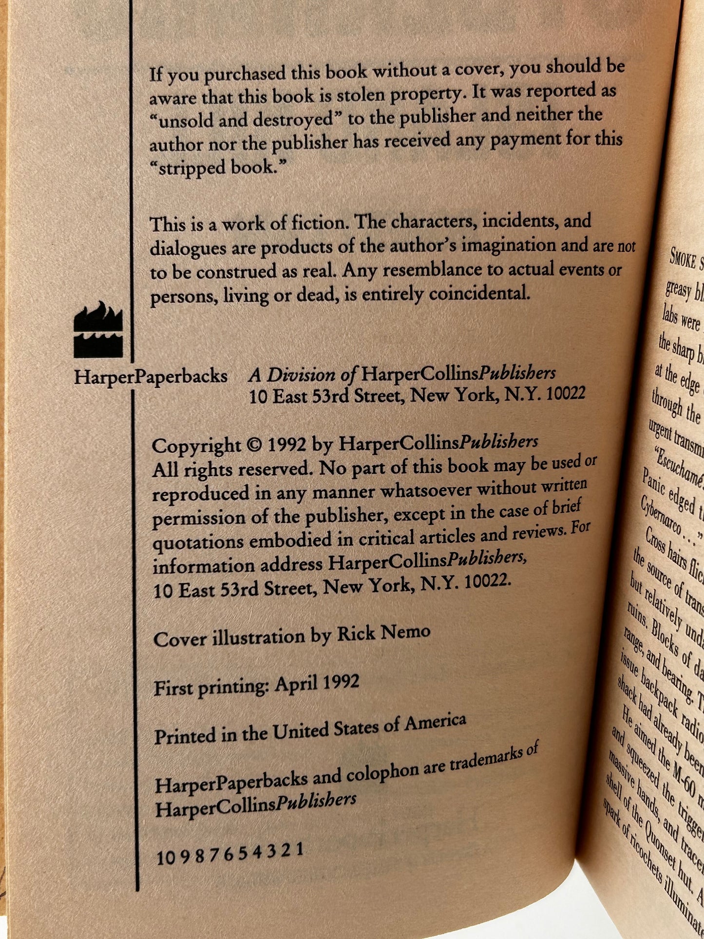 Cybernarc: Island Kill Book 3 HARPER Paperback Robert Cain SF06
