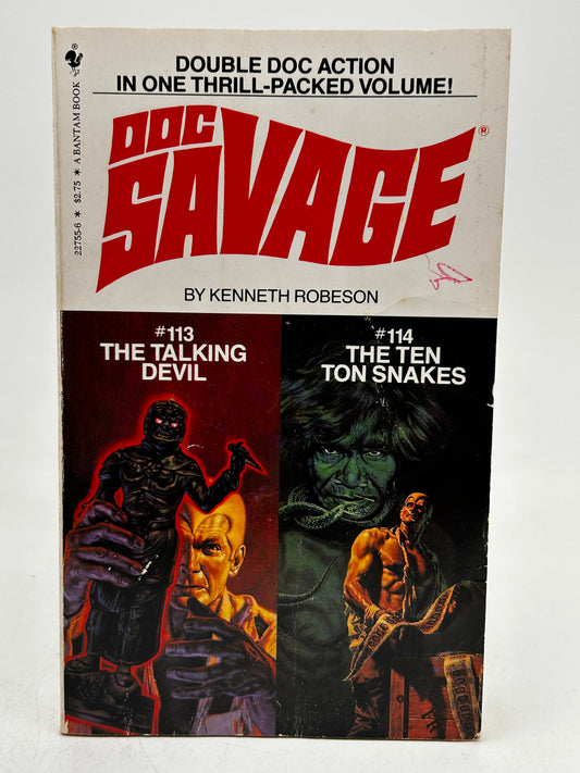 Doc Savage: The Talking Devil/The Ten Ton Snakes BANTAM Paperback Kenneth Robeson SF06