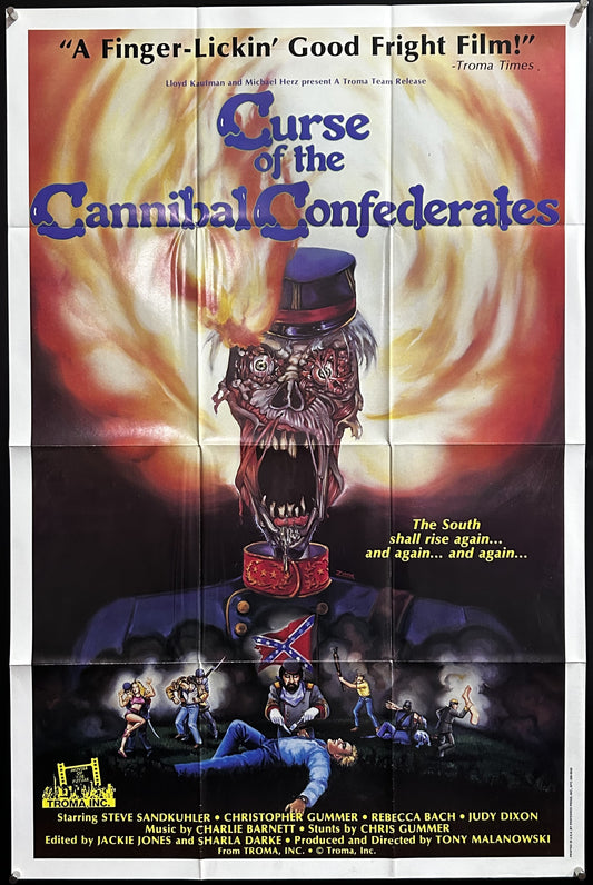 Curse Of The Cannibal Confederates Original One Sheet Poster 1982