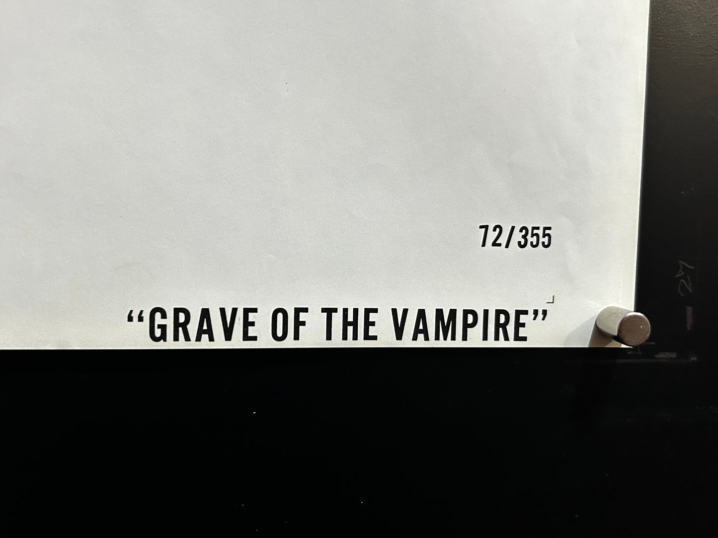 Grave Of The Vampire Original One Sheet Poster 1972