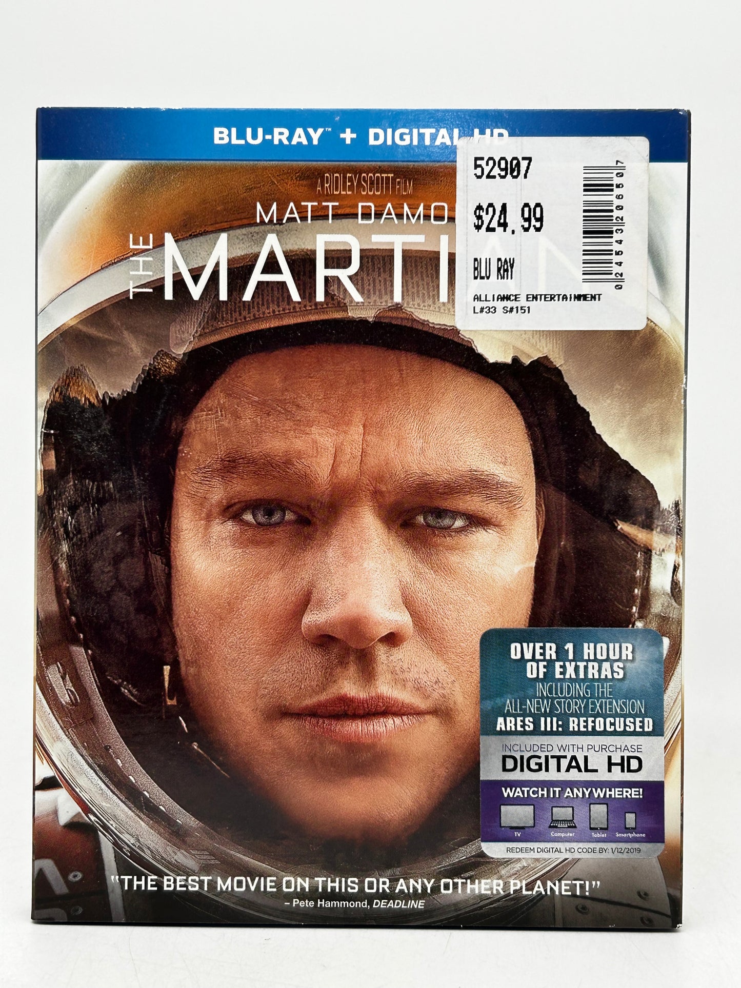 Martian BLU-RAY Ridley Scott USED BR03