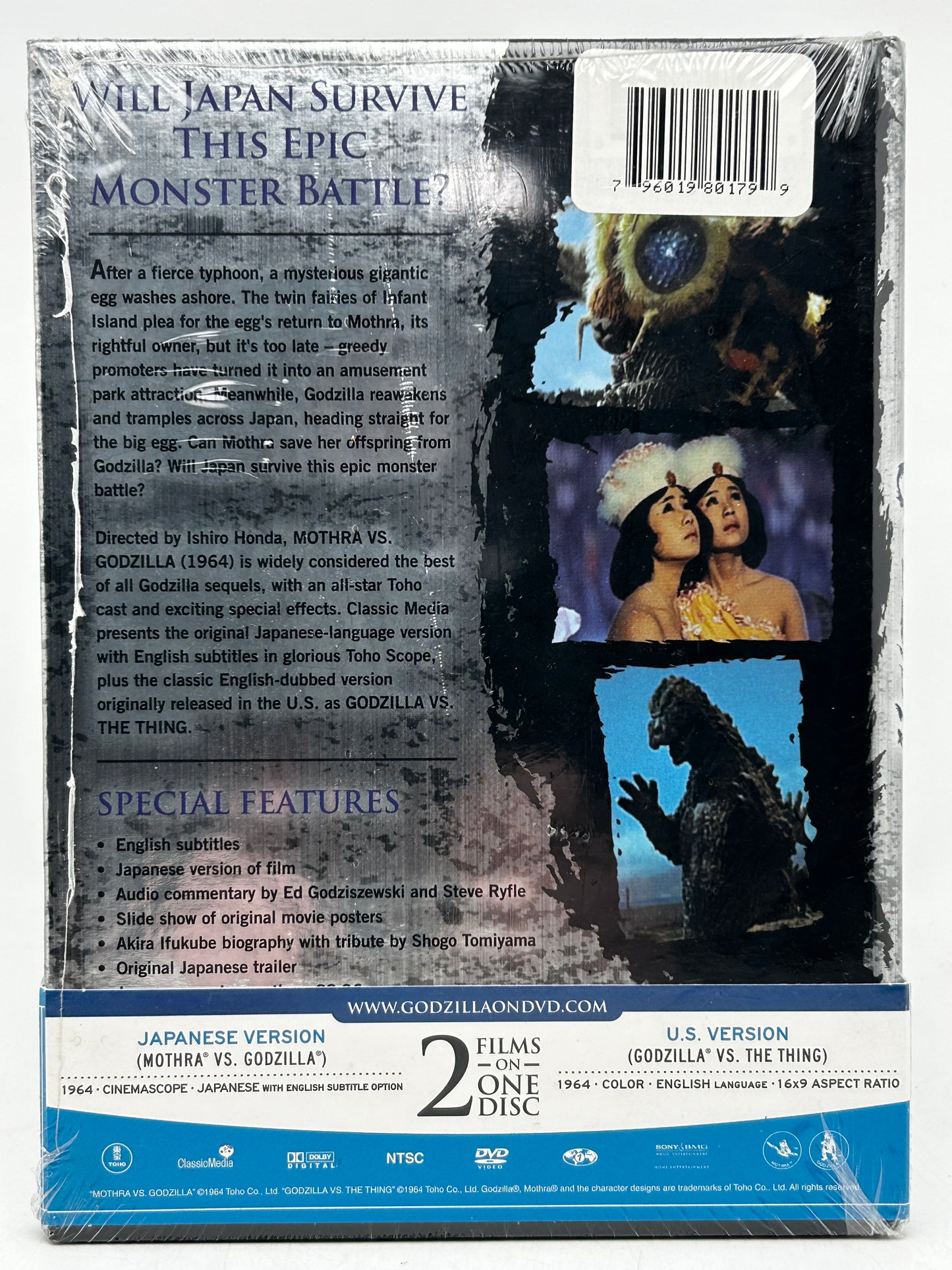 Mothra Vs Godzilla/Godzilla Vs The Thing DVD Both US And Japanese Versions NEW/SEALED BR03
