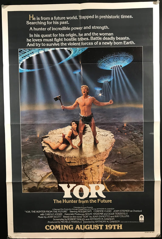 YOR, The Hunter from the Future Original One Sheet Poster 1983