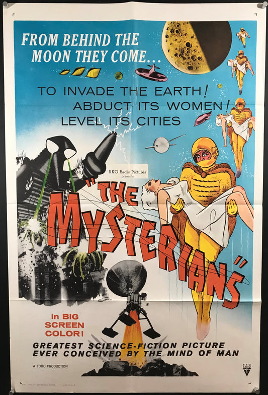 Mysterians Original One Sheet Poster 1959 TOHO!