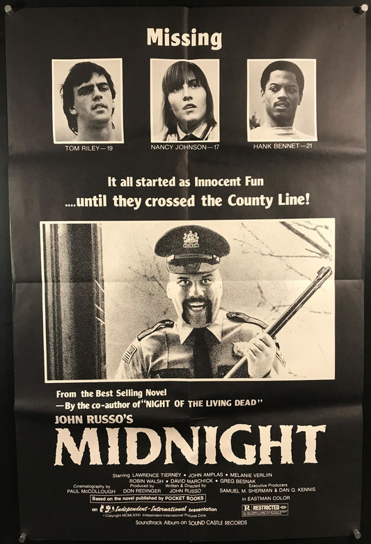 Midnight Original "Cop Style" One Sheet Poster 1982 John Russo!