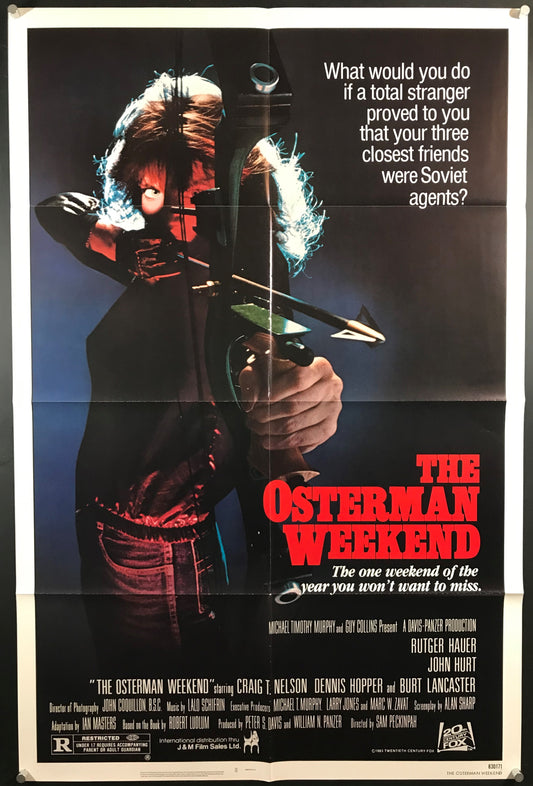 Osterman Weekend Original One Sheet Poster 1983 Sam Peckinpah!