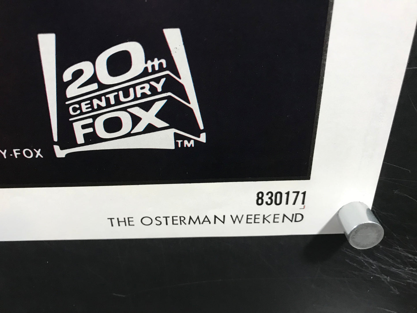 Osterman Weekend Original One Sheet Poster 1983 Sam Peckinpah!