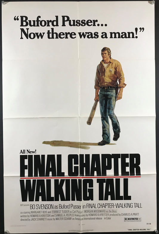 Walking Tall The Final Chapter Original One Sheet Poster 1977