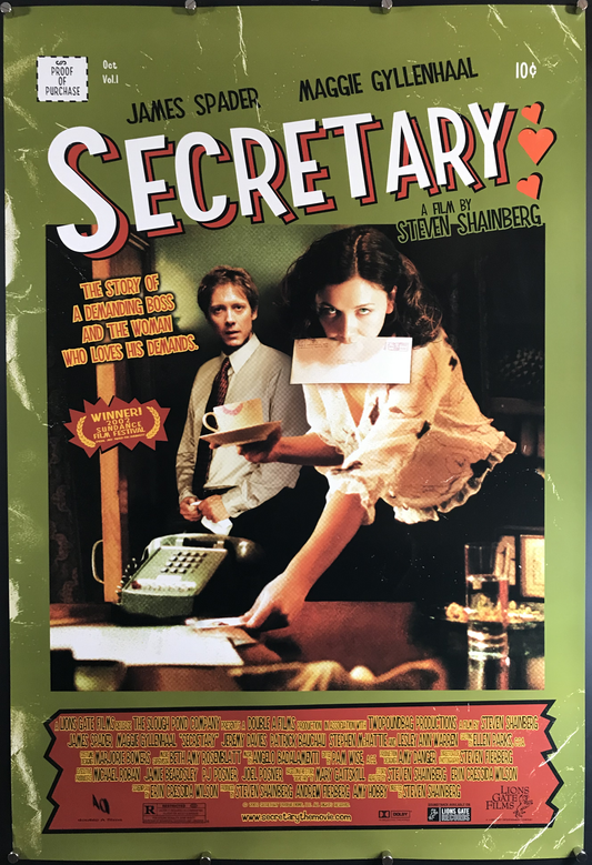 Secretary Original "Comic Book" Style One Sheet Poster 2002