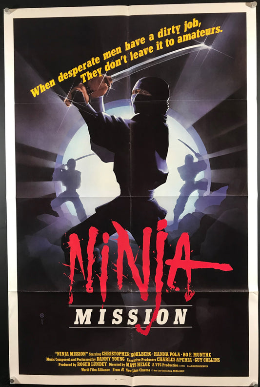 Ninja Mission Original One Sheet Poster 1984