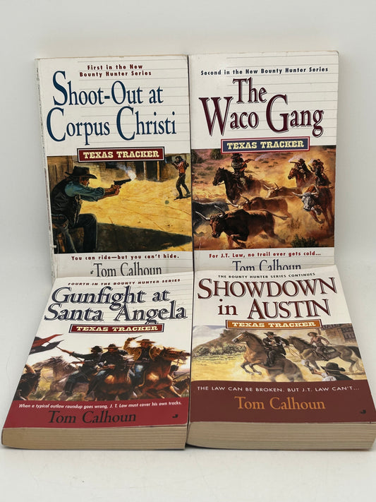 Texas Tracker Lot of 4 JOVE Paperbacks Tom Calhoun FW1