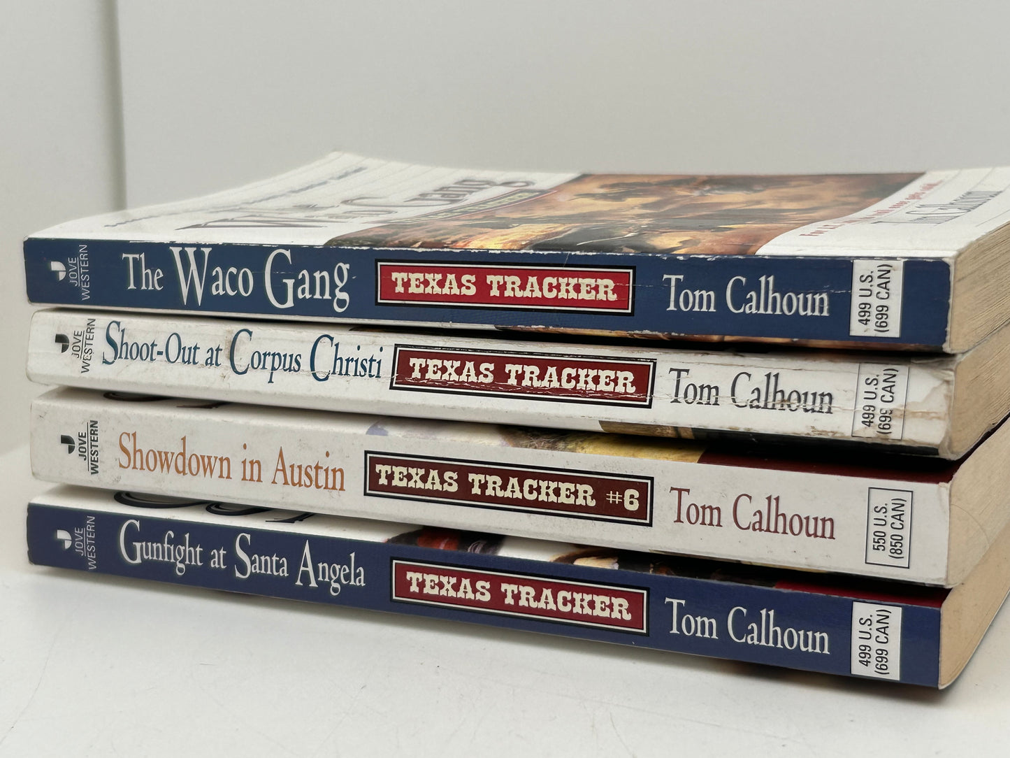 Texas Tracker Lot of 4 JOVE Paperbacks Tom Calhoun FW1