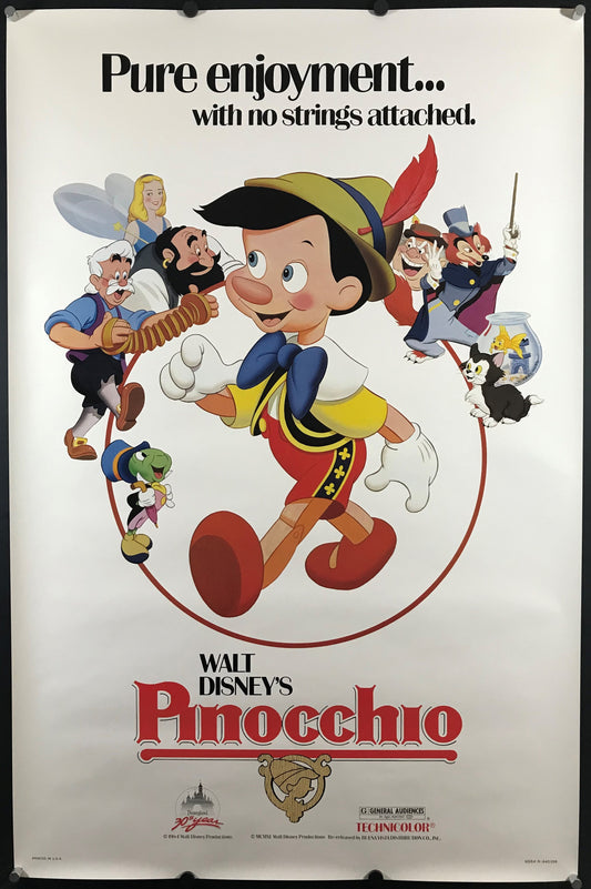 Pinocchio Original One Sheet Poster R'84