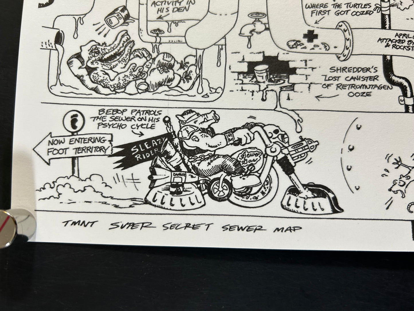 Teenage Mutant Ninja Turtles Secret Sewer Map Print by Electric Zombie