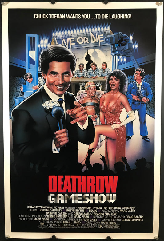 Deathrow Gameshow Original One Sheet Poster 1987