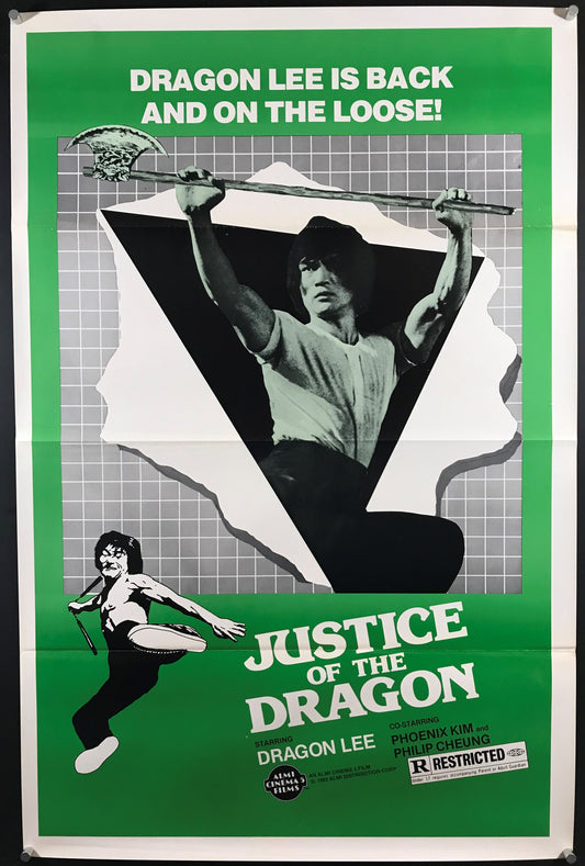 Justice of the Dragon Original One Sheet Poster 1982