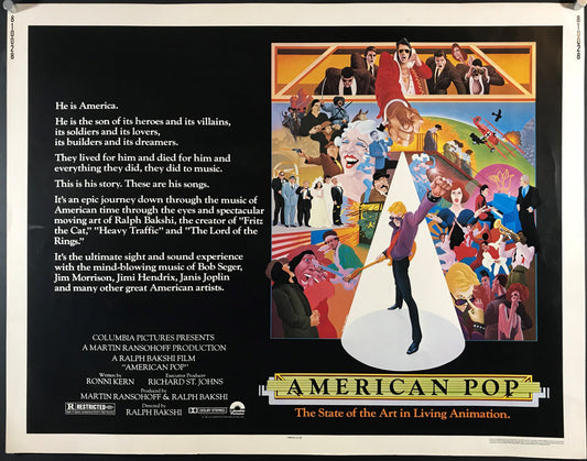 American Pop Original Half Sheet Poster 1981