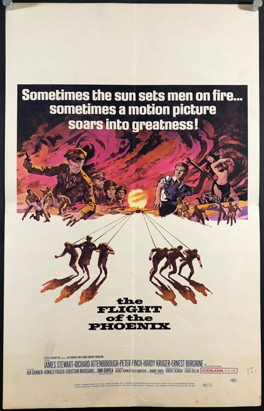 Flight of the Phoenix Original Window Card Poster 1966